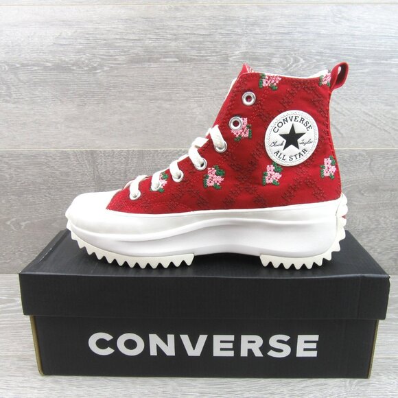 Converse Run Star Hike Platform Rose Cross Stitch Womens Size 7.5 NEW - Picture 3 of 16